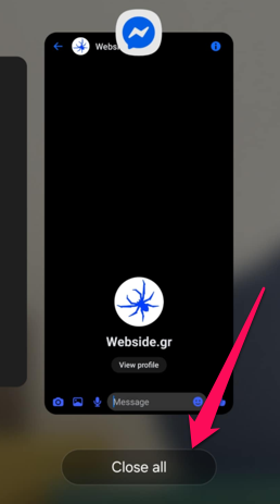 κλεισιμο messenger απο το παρασκηνιο - screenshot
