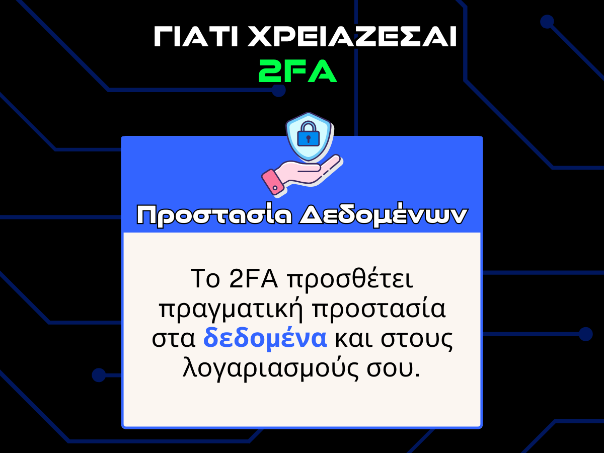 γιατι χρειαζεσαι 2fa - προστασια δεδομενων infographic