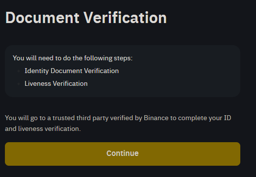 binance verification