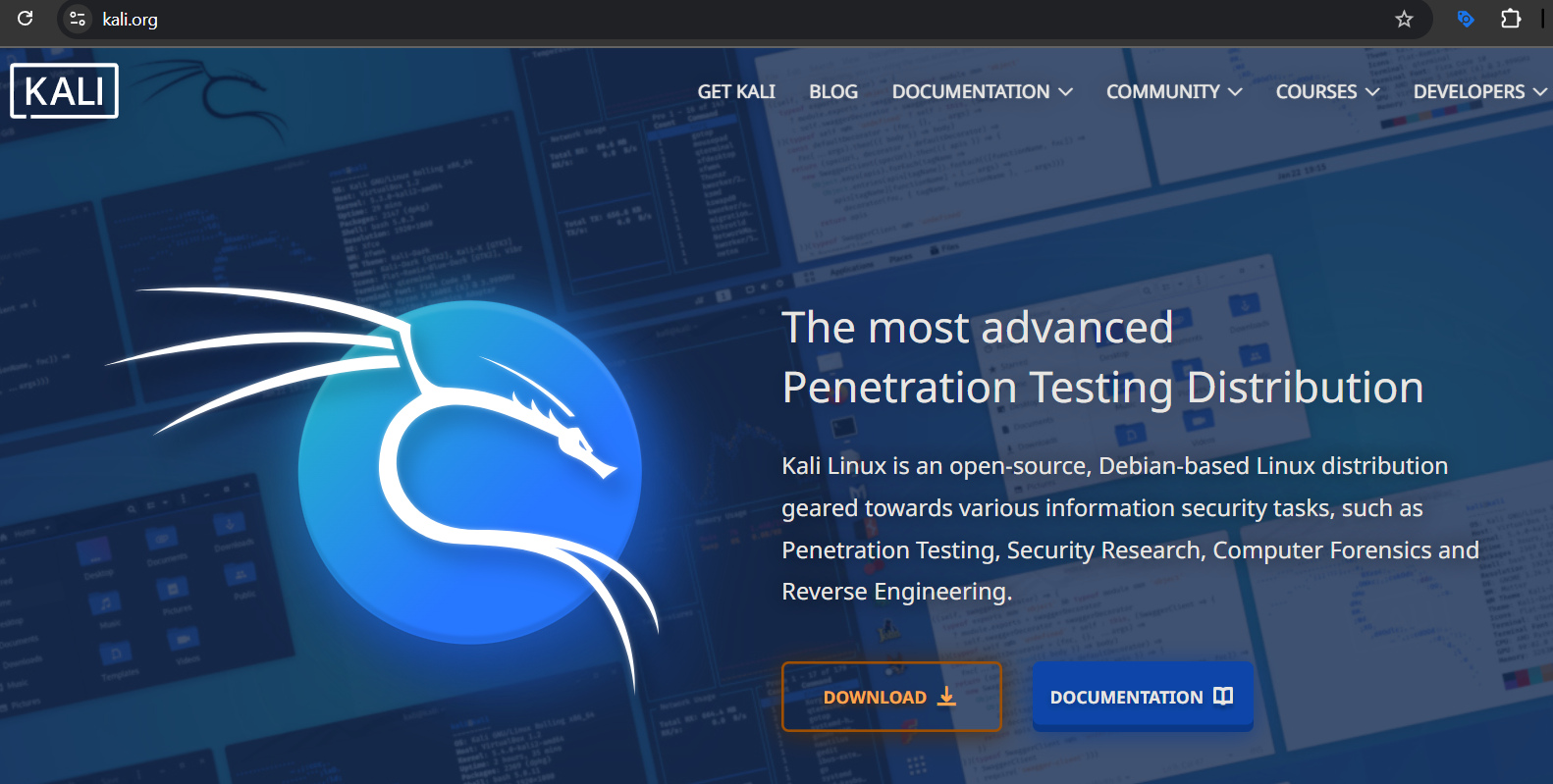 kali org download screenshot