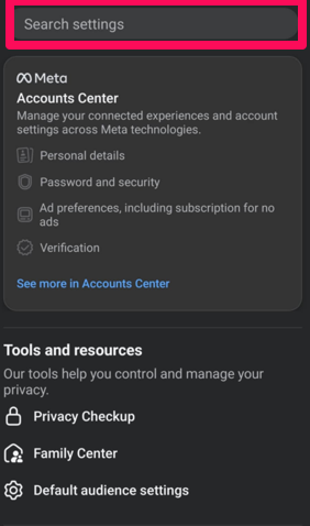 ρυθμισεις facebook - screenshot