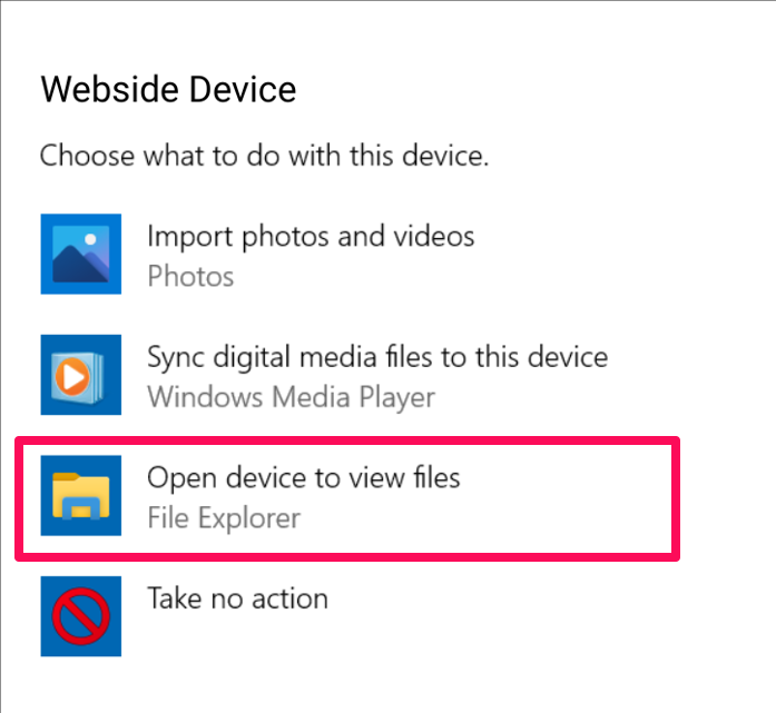 file explorer - screenshot