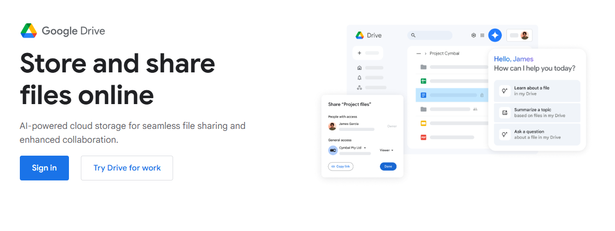 google drive screenshot