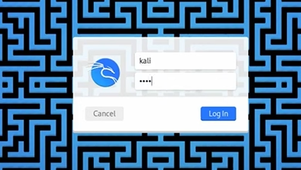 kali linux login screenshot