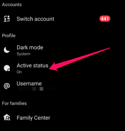 κατασταση δραστηριοτητας messenger - screenshot
