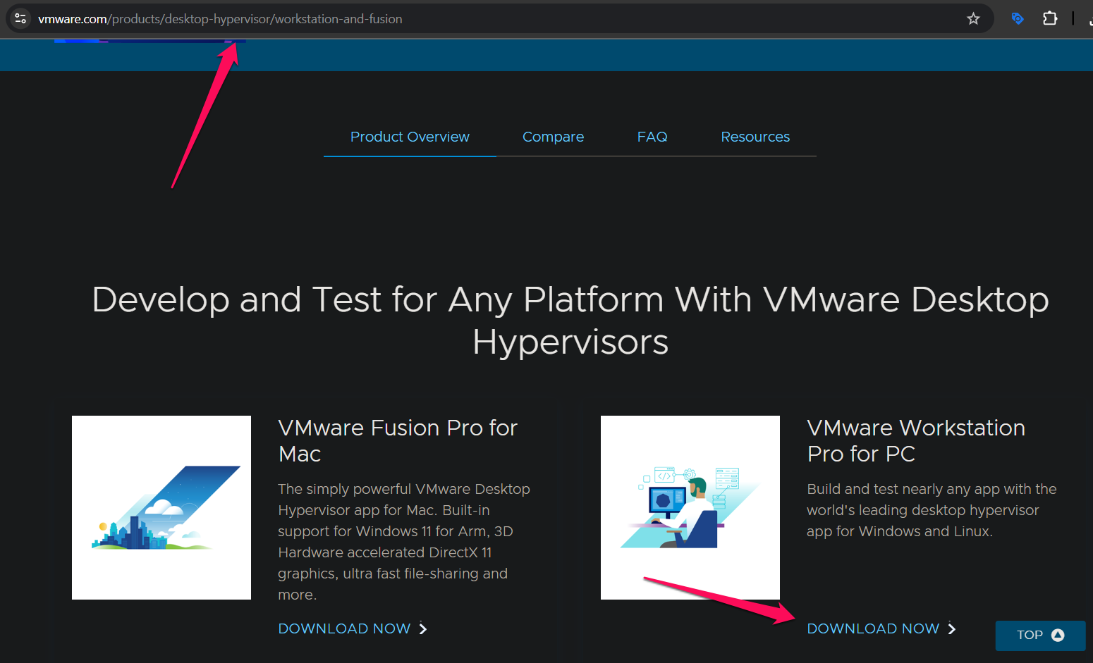 vmware download screenshot