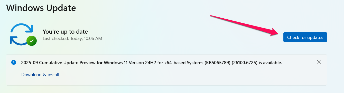 windows 11 update screenshot